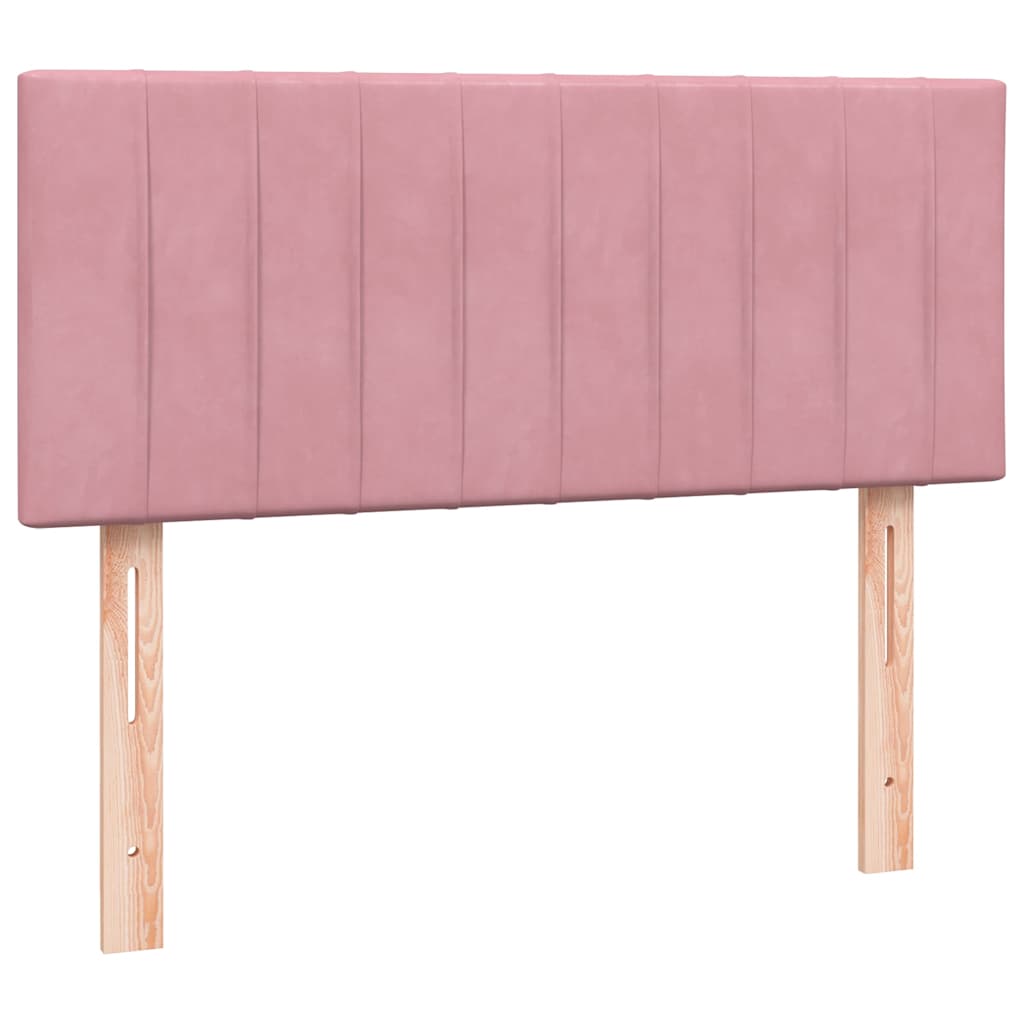 Boxspring met matras en LED fluweel roze 120x220 cm is nu te koop bij PeponiXL, paradijselijk wonen!