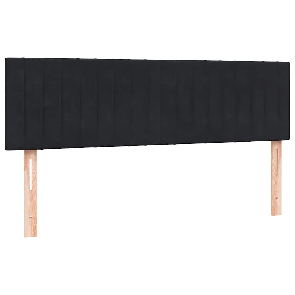 Boxspring met matras en LED fluweel zwart 140x220 cm