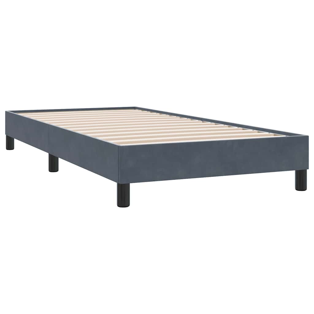 Boxspring met matras en LED fluweel donkergrijs 80x210 cm is nu te koop bij PeponiXL, paradijselijk wonen!