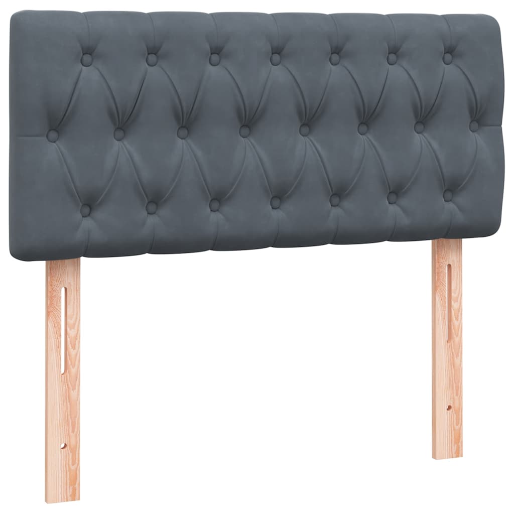 Boxspring met matras en LED fluweel donkergrijs 80x210 cm is nu te koop bij PeponiXL, paradijselijk wonen!