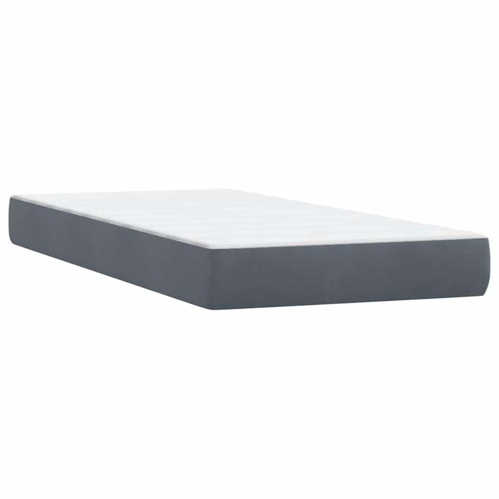 Boxspring met matras en LED fluweel donkergrijs 80x210 cm is nu te koop bij PeponiXL, paradijselijk wonen!