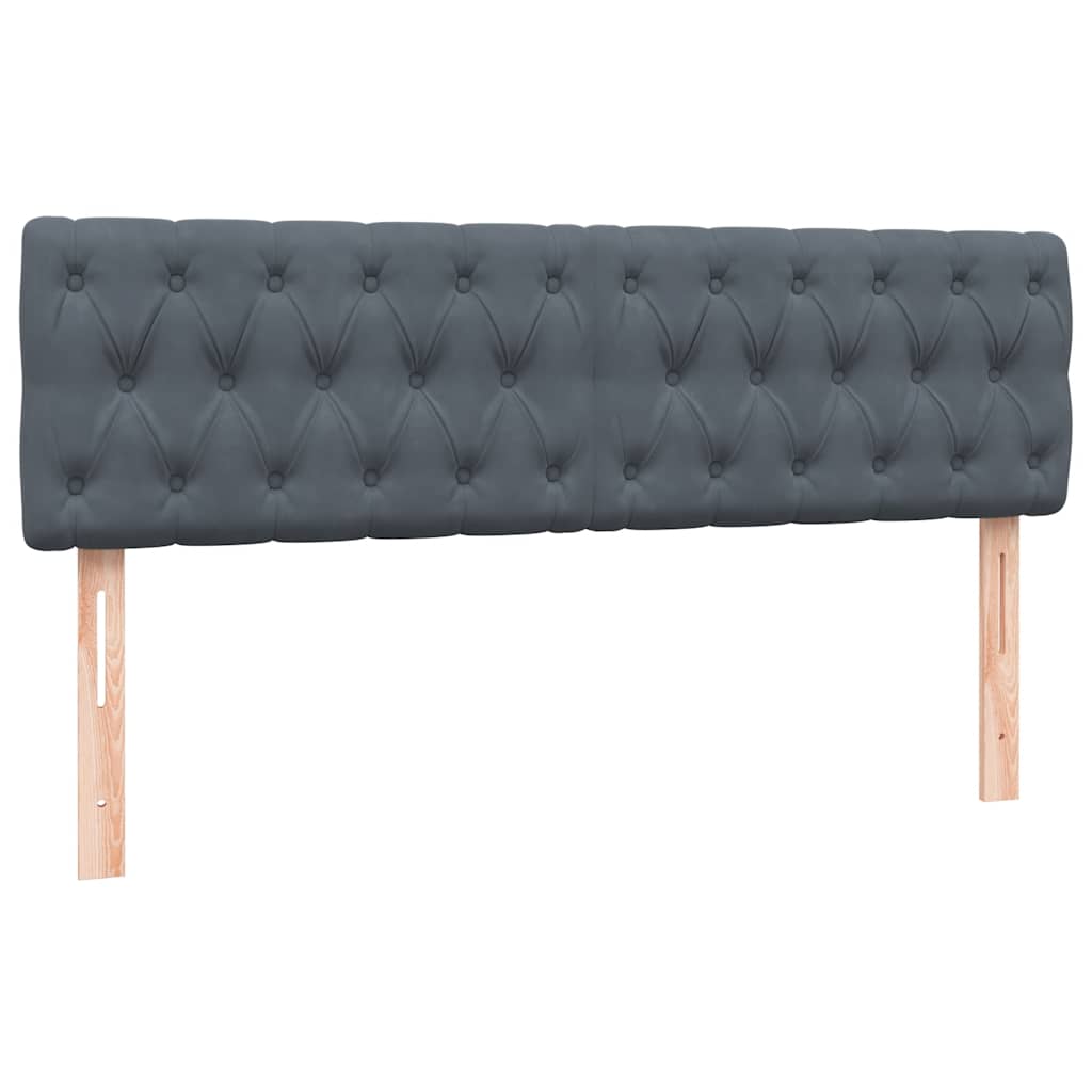 Boxspring met matras en LED fluweel donkergrijs 140x210 cm is nu te koop bij PeponiXL, paradijselijk wonen!