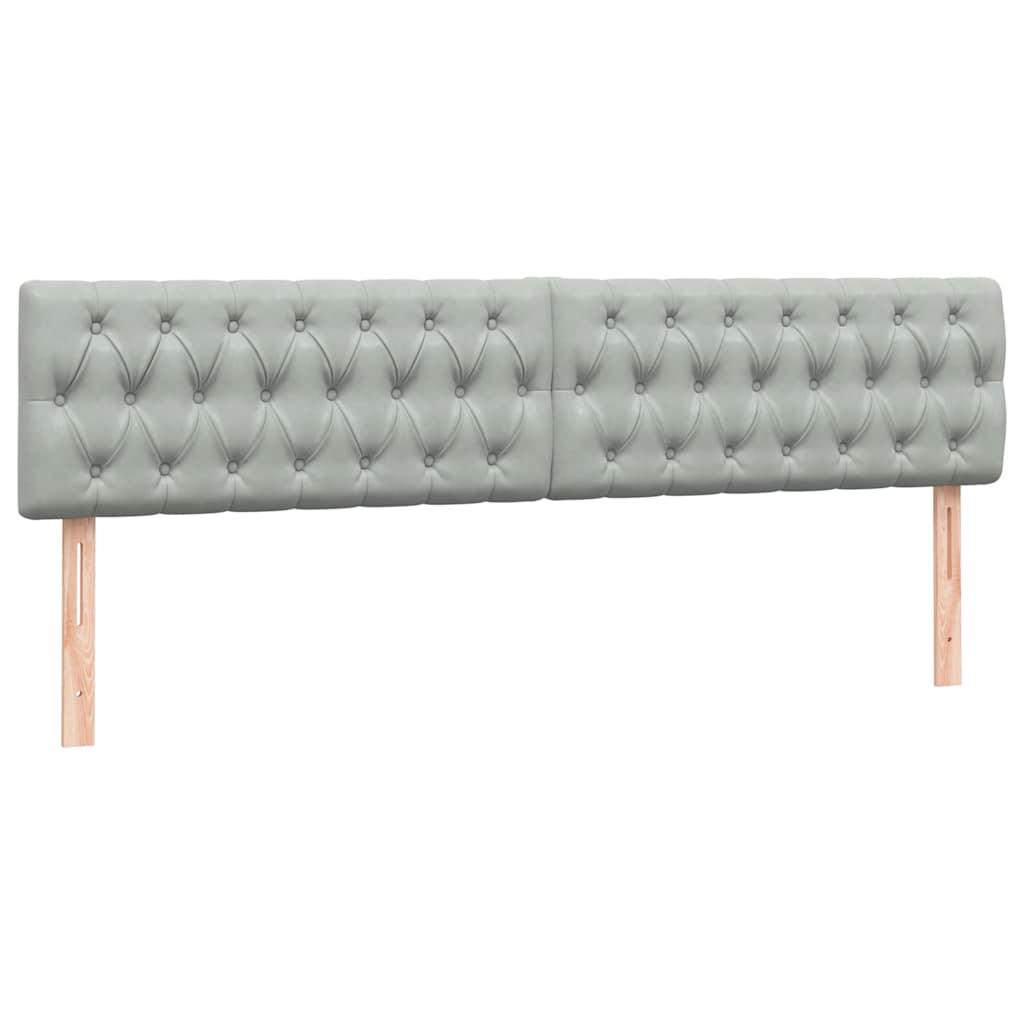 Boxspring met matras en LED fluweel lichtgrijs 200x210 cm