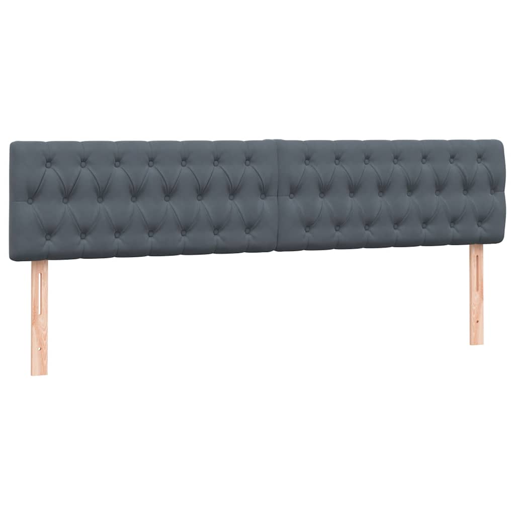 Boxspring met matras en LED fluweel donkergrijs 200x210 cm