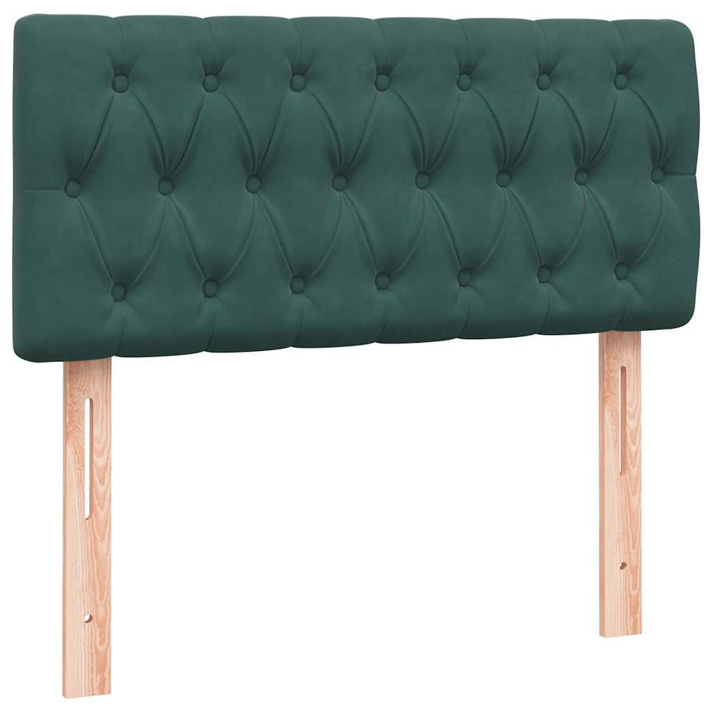 Boxspring met matras en LED fluweel donkergroen 80x220 cm is nu te koop bij PeponiXL, paradijselijk wonen!
