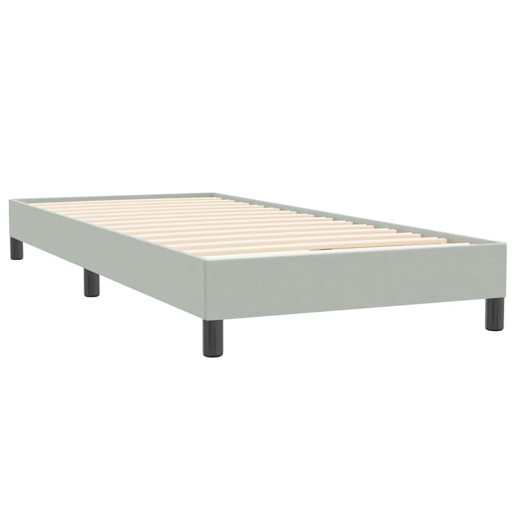 Boxspring met matras en LED fluweel lichtgrijs 100x220 cm