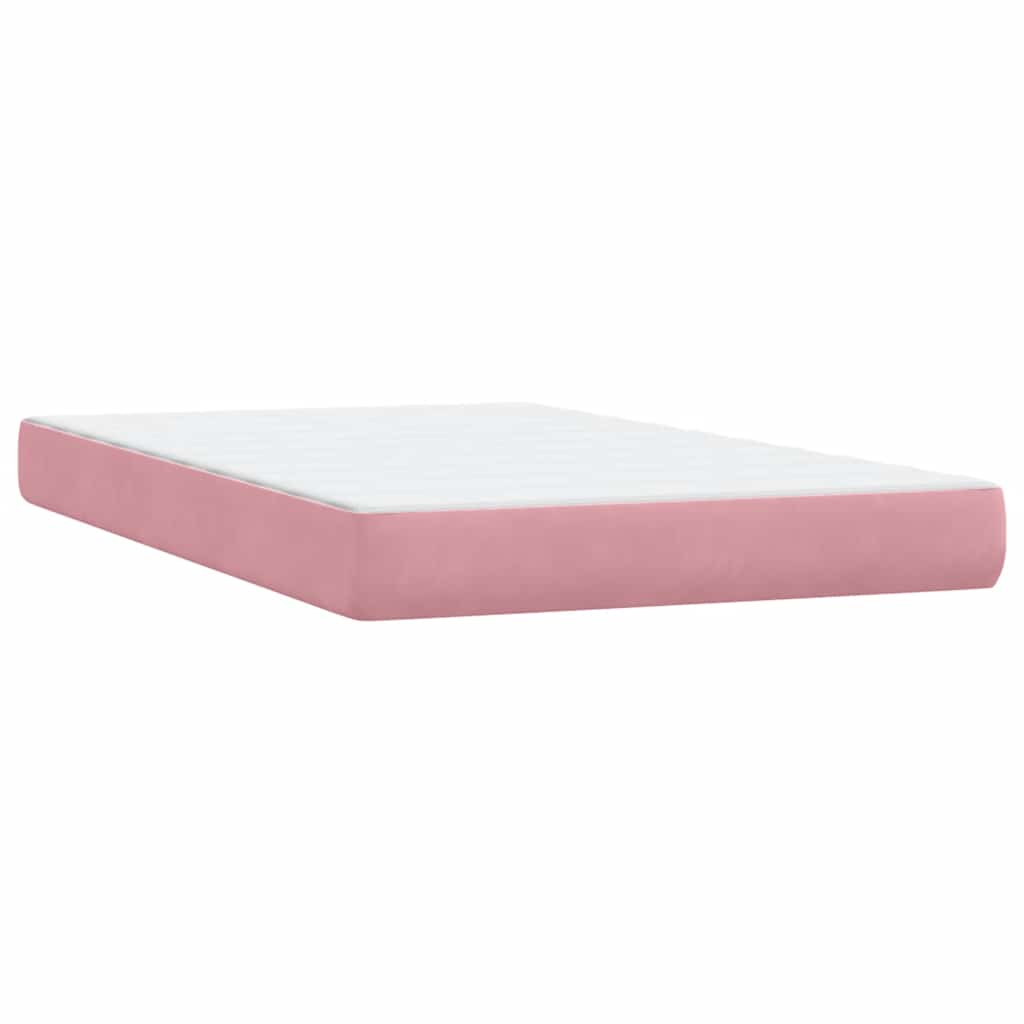Boxspring met matras en LED fluweel roze 120x220 cm is nu te koop bij PeponiXL, paradijselijk wonen!