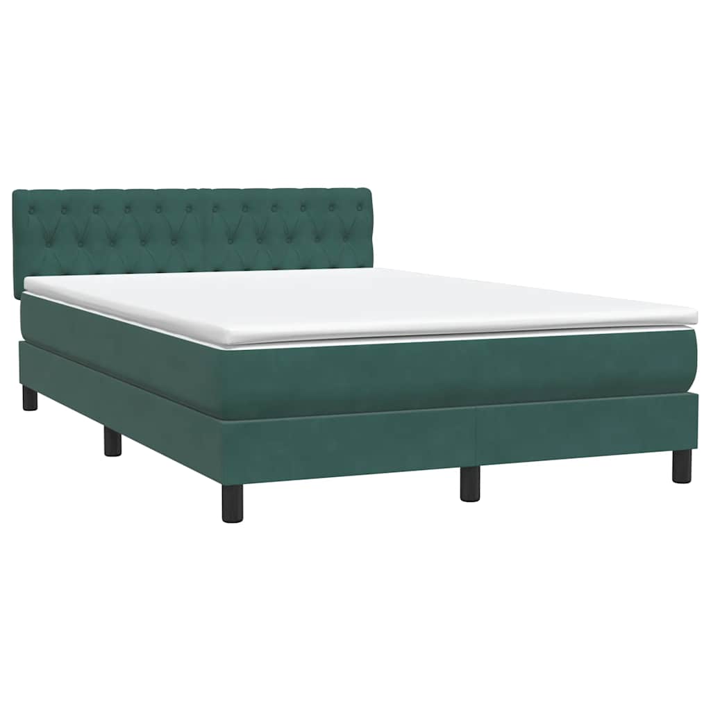Boxspring met matras en LED fluweel donkergroen 160x220 cm is nu te koop bij PeponiXL, paradijselijk wonen!