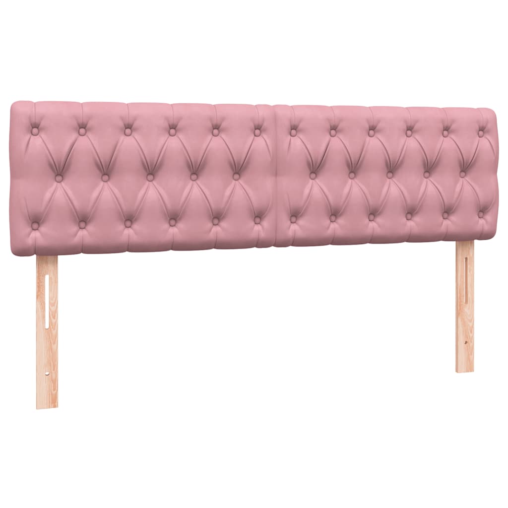 Boxspring met matras en LED fluweel roze 160x220 cm