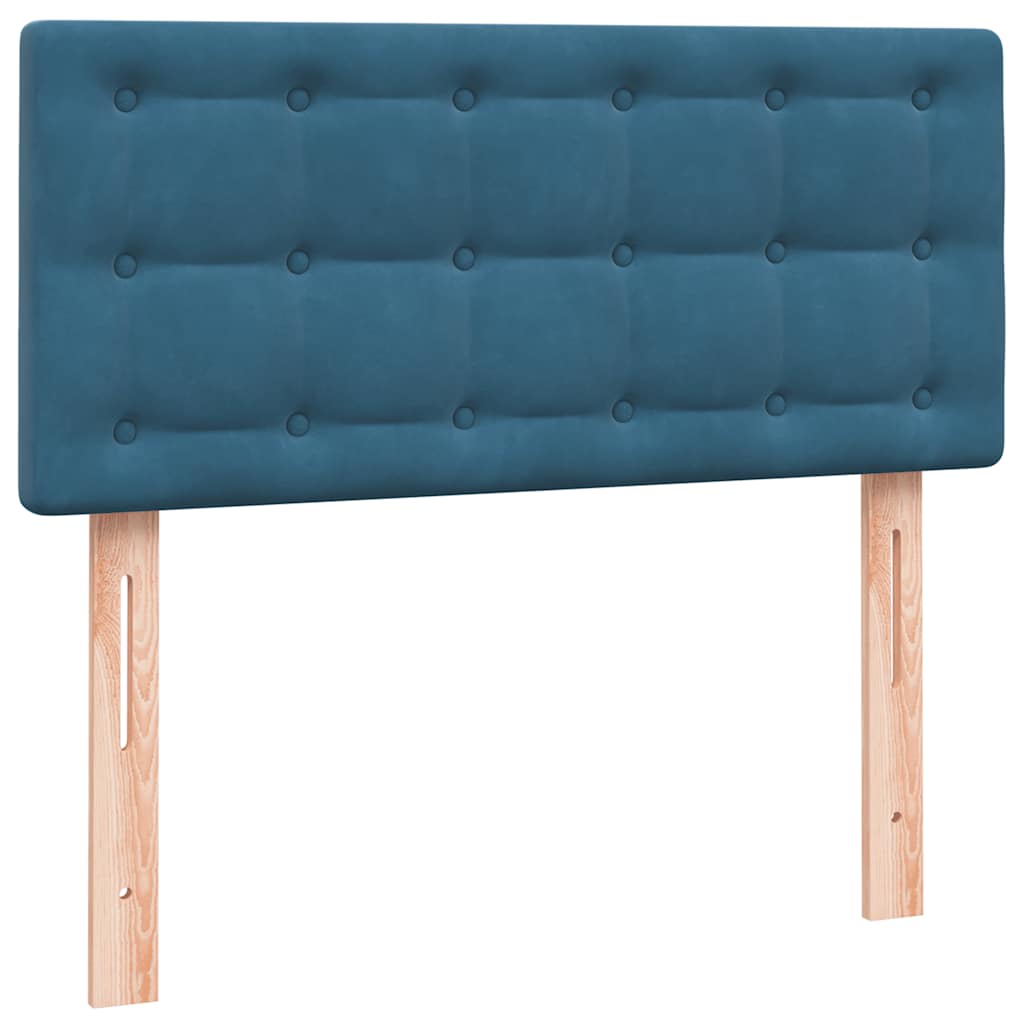 Boxspring met matras en LED fluweel donkerblauw 80x210 cm is nu te koop bij PeponiXL, paradijselijk wonen!