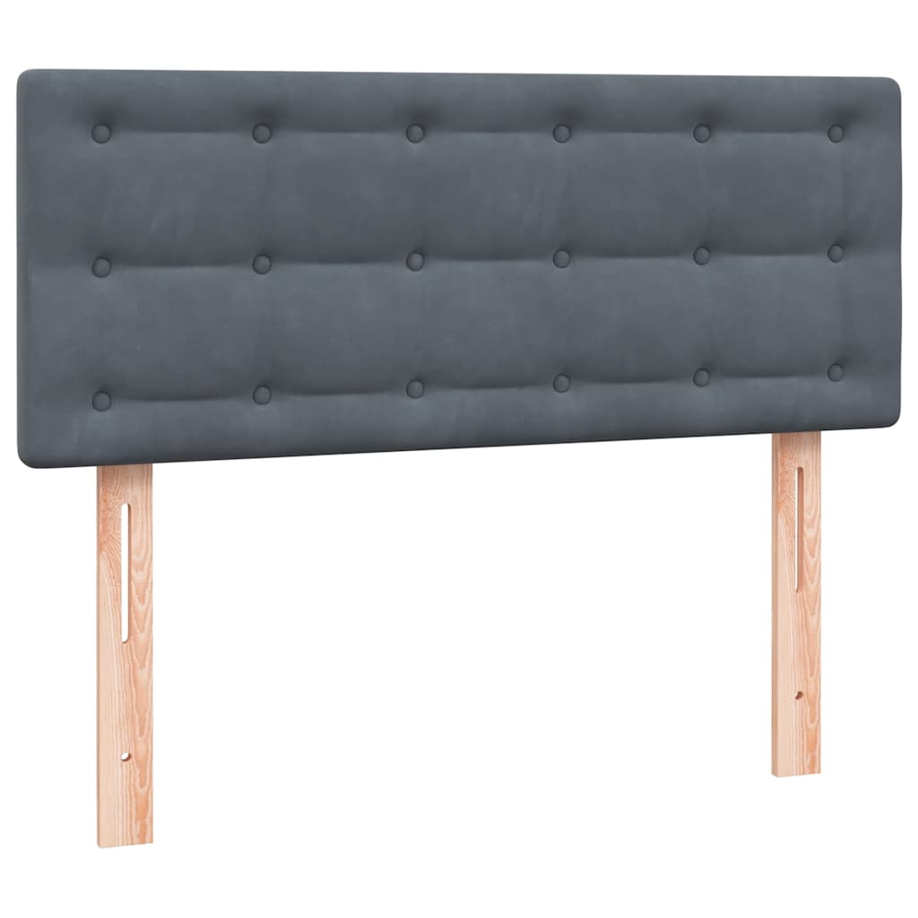 Boxspring met matras en LED fluweel donkergrijs 120x210 cm