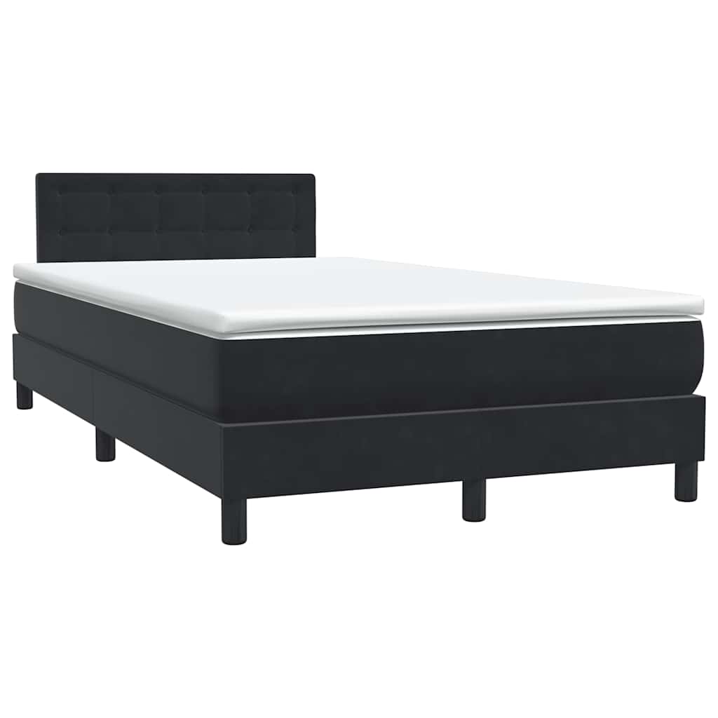 Boxspring met matras en LED fluweel zwart 120x210 cm