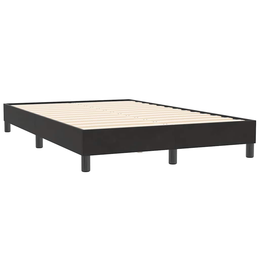 Boxspring met matras en LED fluweel zwart 120x210 cm