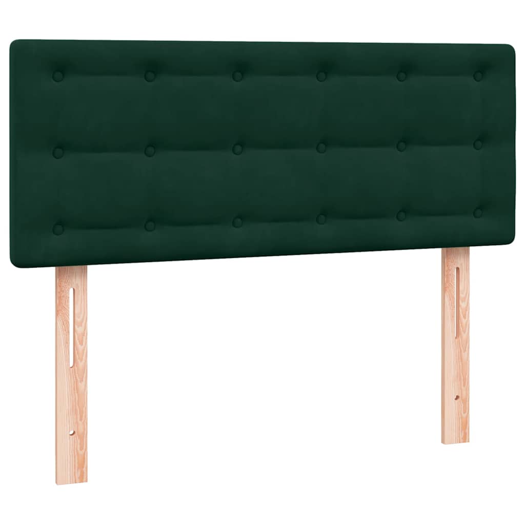 Boxspring met matras en LED fluweel donkergroen 120x210 cm