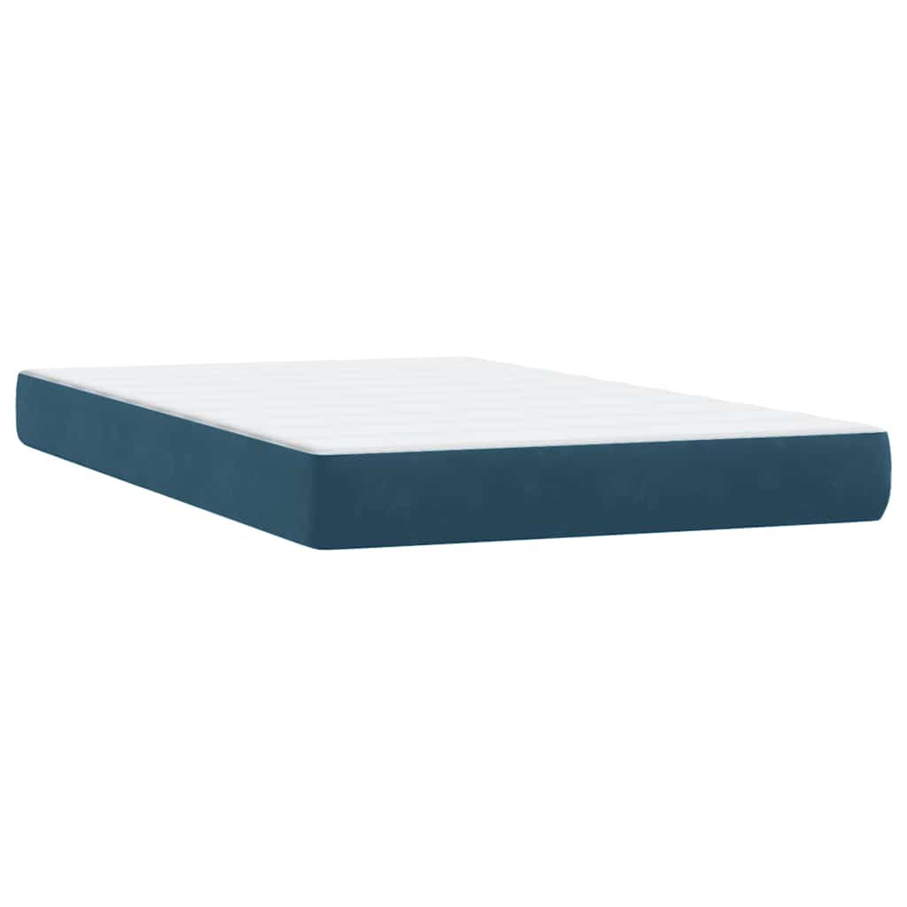 Boxspring met matras en LED fluweel donkerblauw 120x210 cm