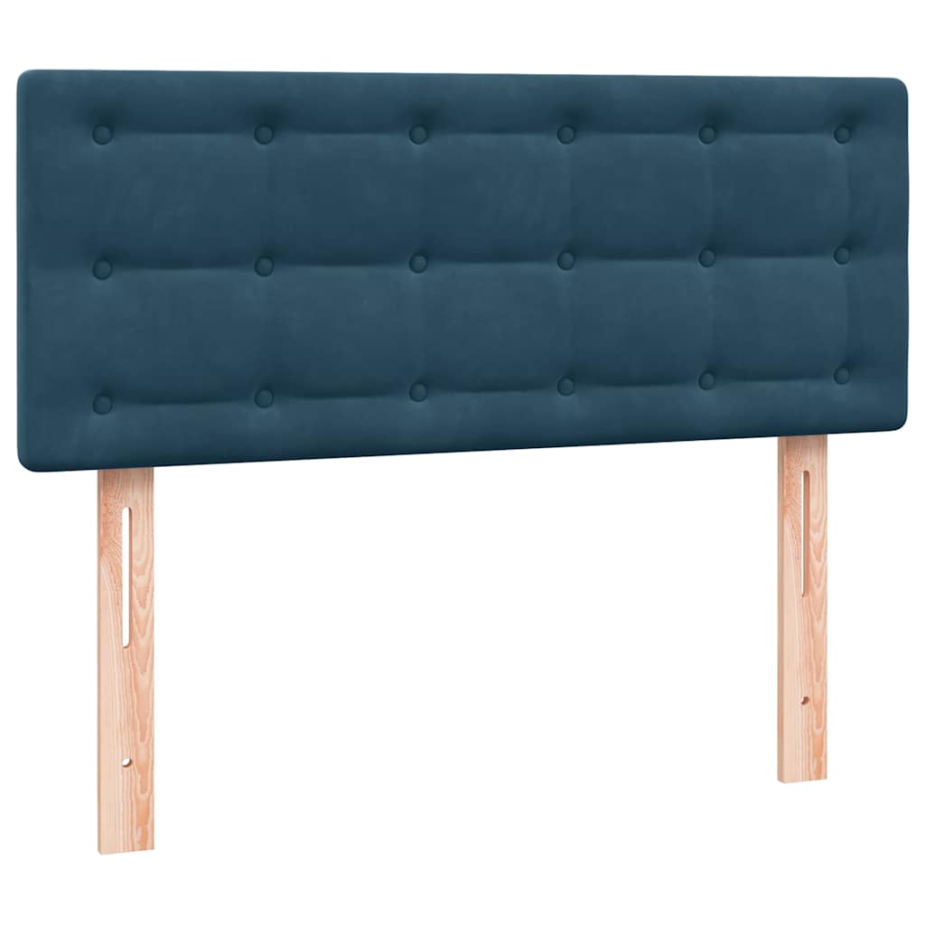 Boxspring met matras en LED fluweel donkerblauw 120x210 cm