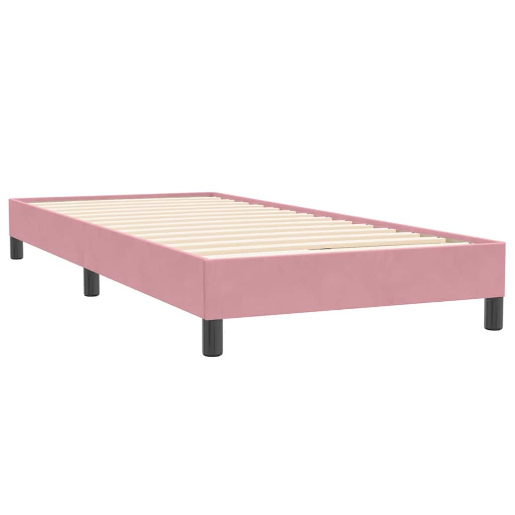 Boxspring met matras en LED fluweel roze 80x220 cm is nu te koop bij PeponiXL, paradijselijk wonen!