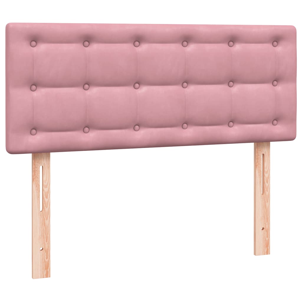 Boxspring met matras en LED fluweel roze 120x220 cm is nu te koop bij PeponiXL, paradijselijk wonen!