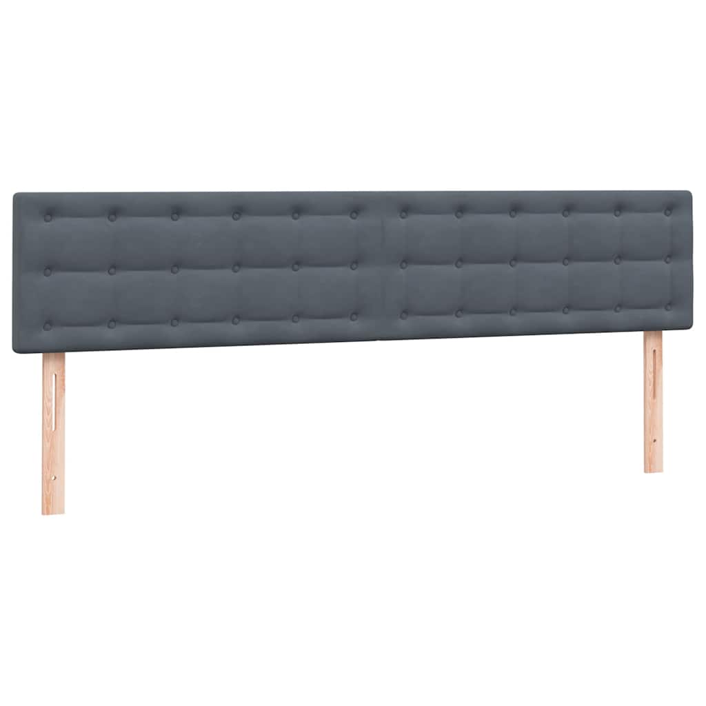 Boxspring met matras en LED fluweel donkergrijs 200x220 cm