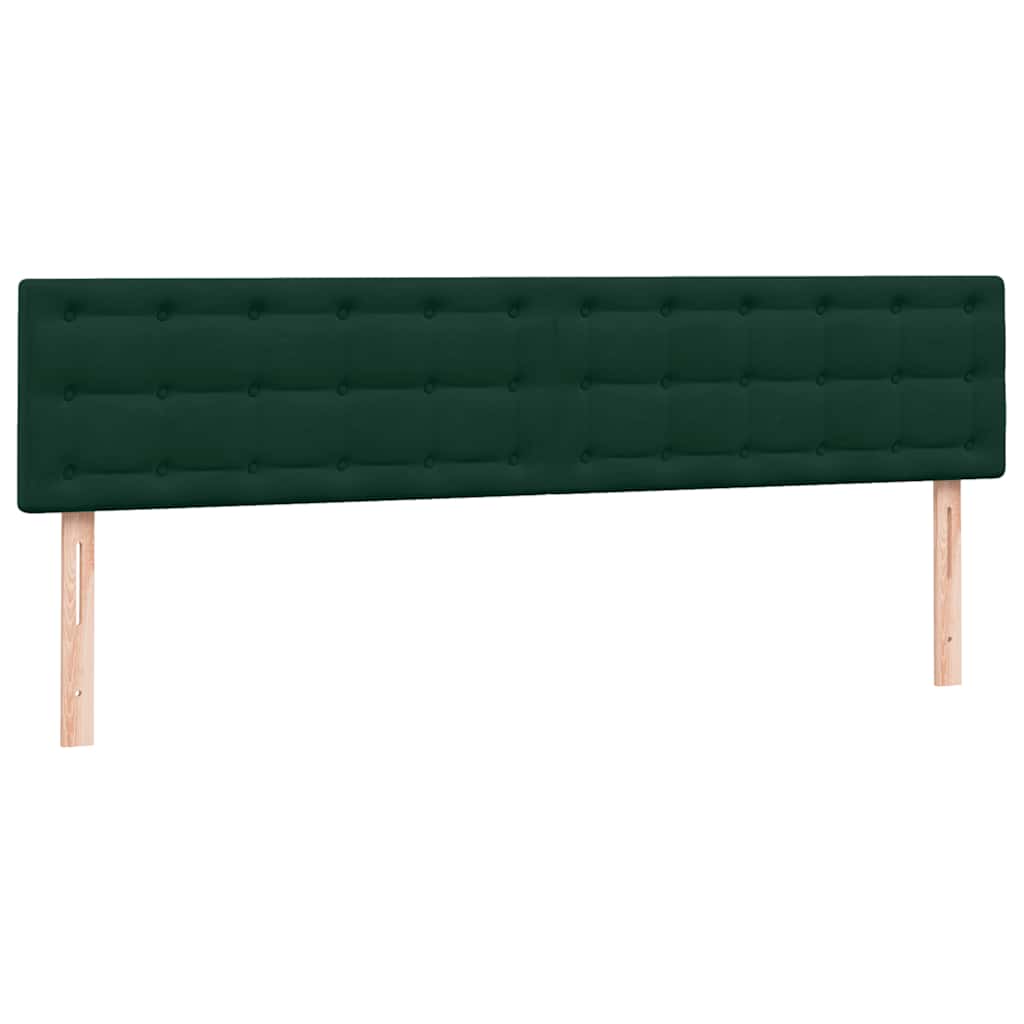 Boxspring met matras en LED fluweel donkergroen 200x220 cm