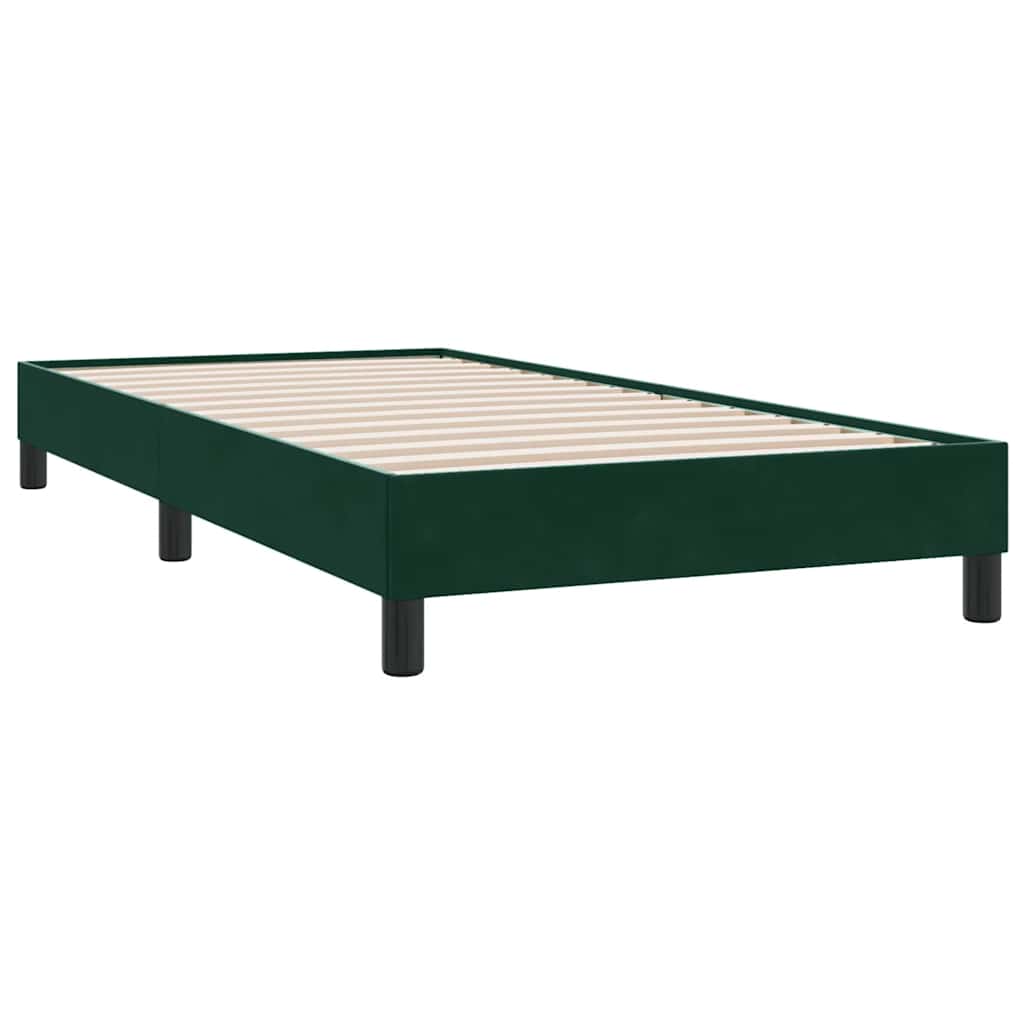 Boxspring met matras fluweel donkergroen 80x210 cm
