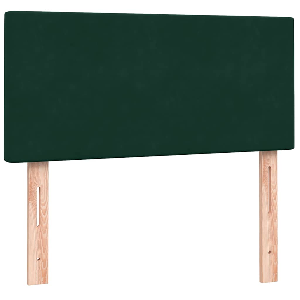 Boxspring met matras fluweel donkergroen 80x210 cm