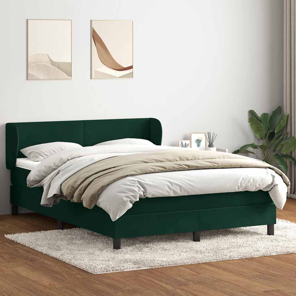Boxspring met matras fluweel donkergroen 160x220 cm is nu te koop bij PeponiXL, paradijselijk wonen!