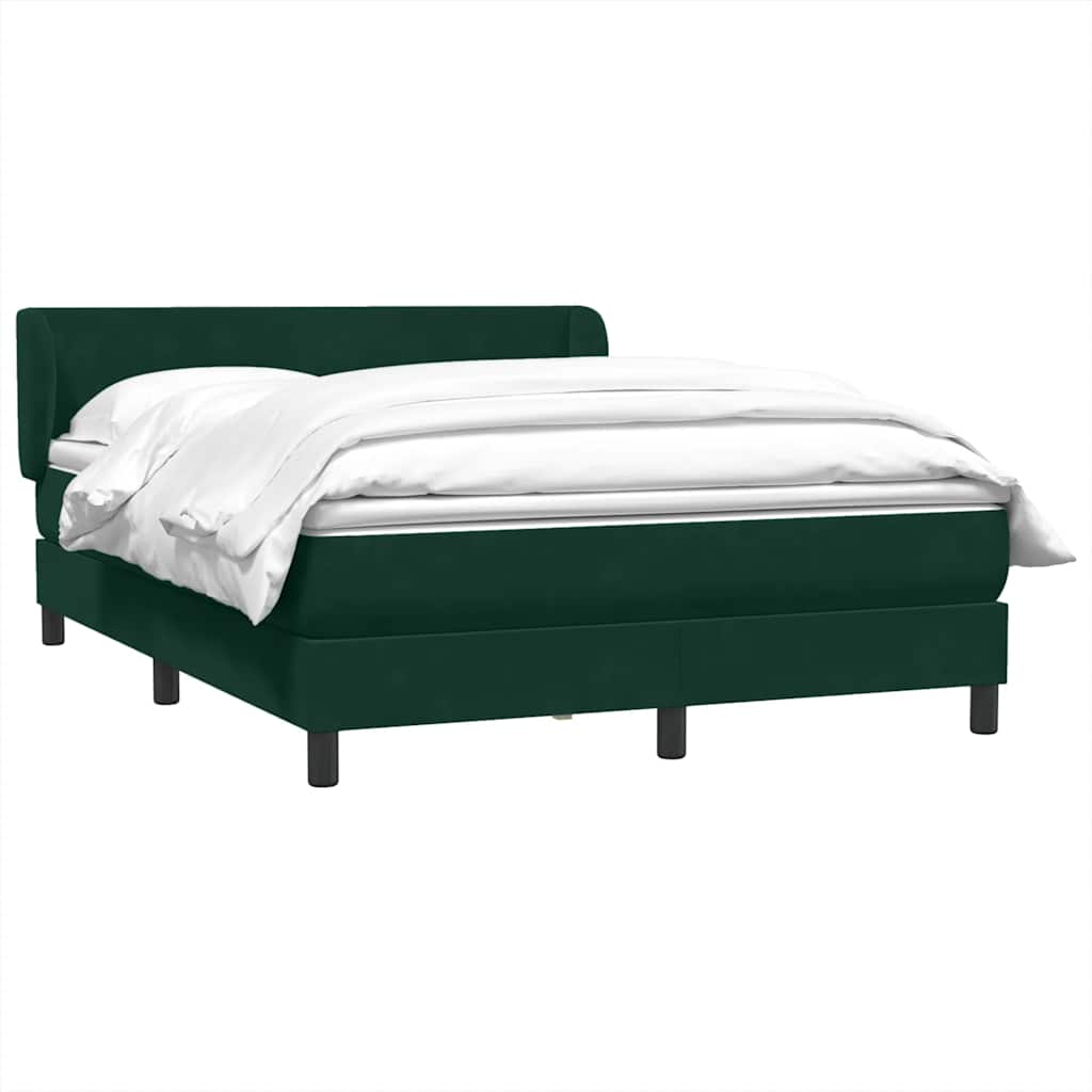 Boxspring met matras fluweel donkergroen 160x220 cm is nu te koop bij PeponiXL, paradijselijk wonen!