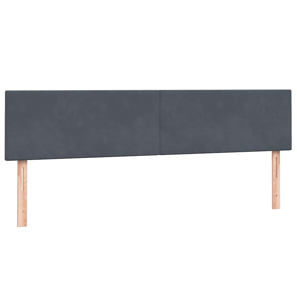 Boxspringbed met matrassen 180x220 cm fluweel donkergrijs is nu te koop bij PeponiXL, paradijselijk wonen!