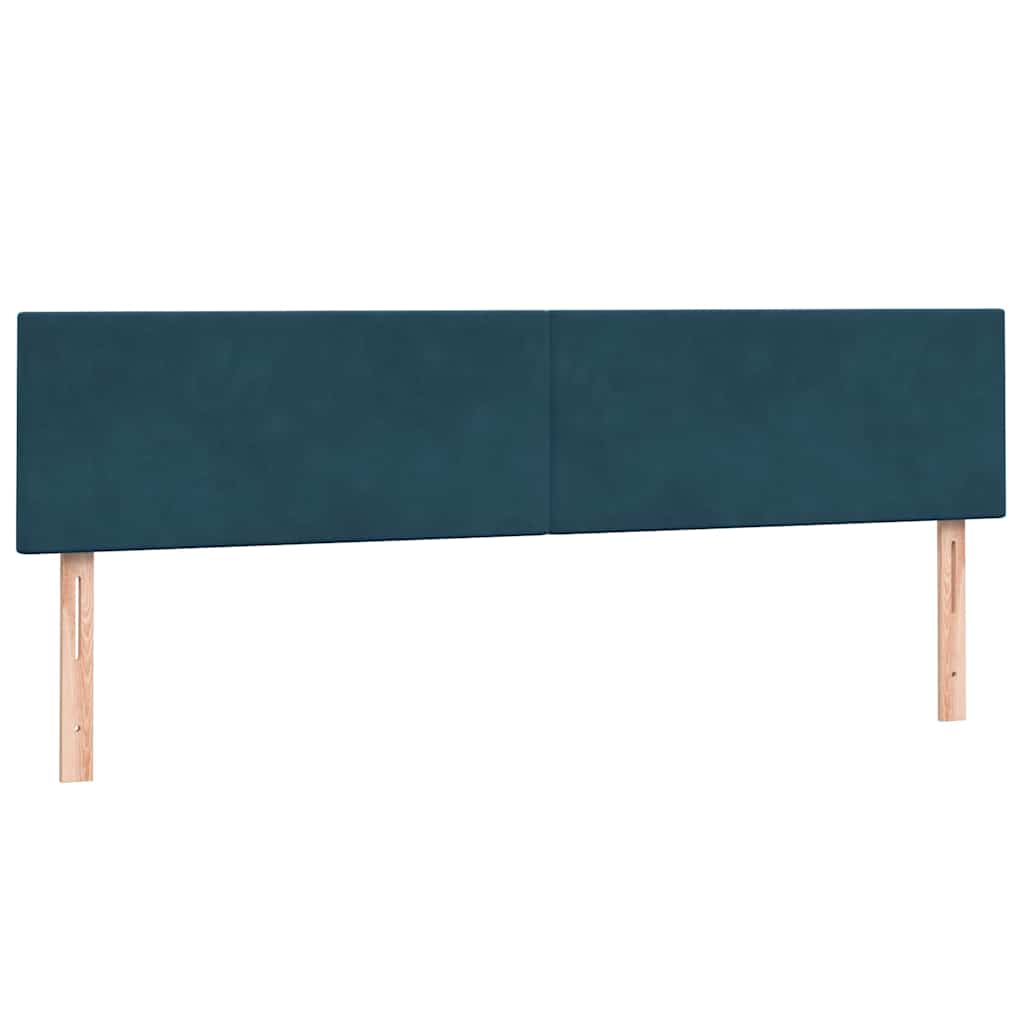 Boxspringbed met matrassen 200x220 cm fluweel donkerblauw