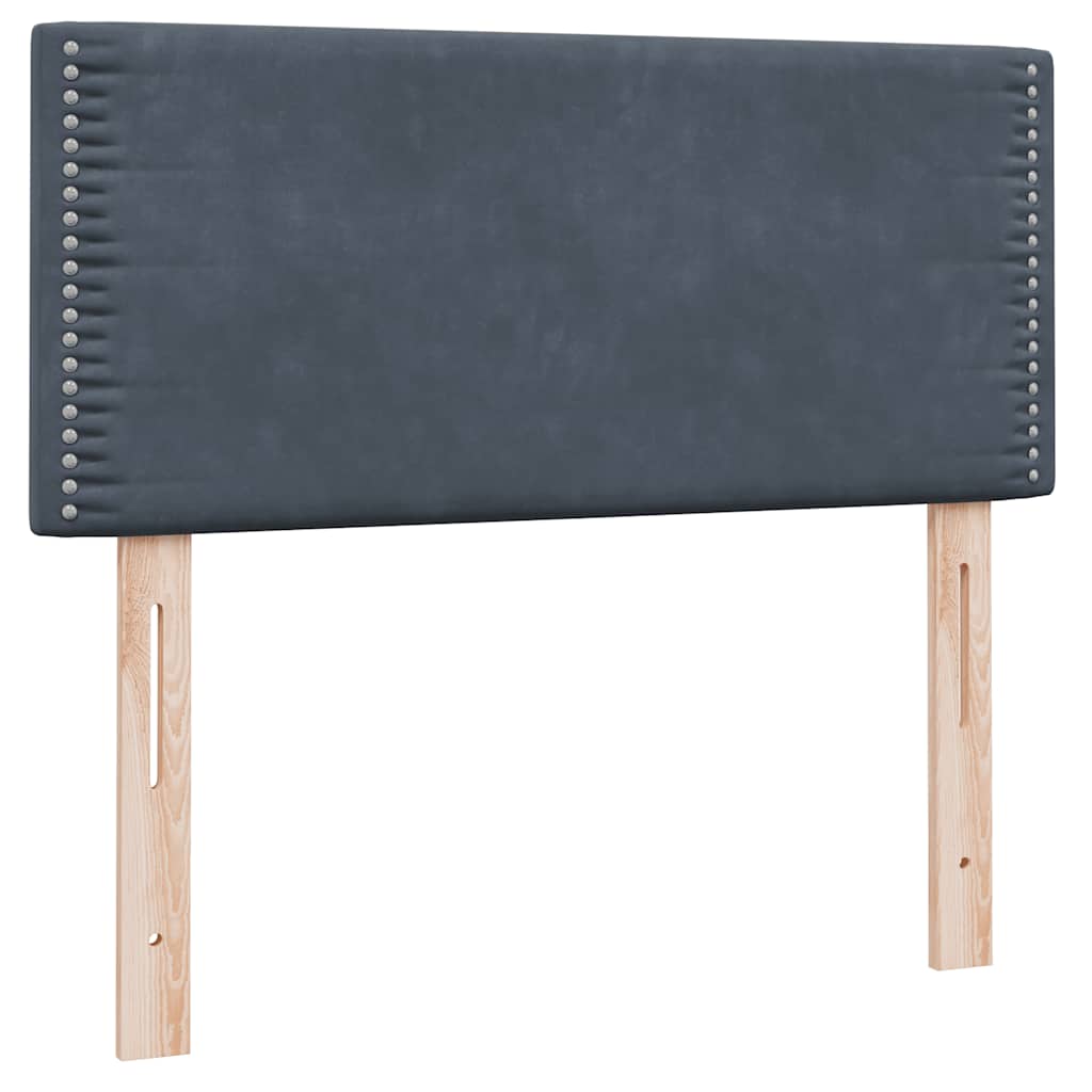 Boxspring met matras fluweel donkergrijs 80x210 cm