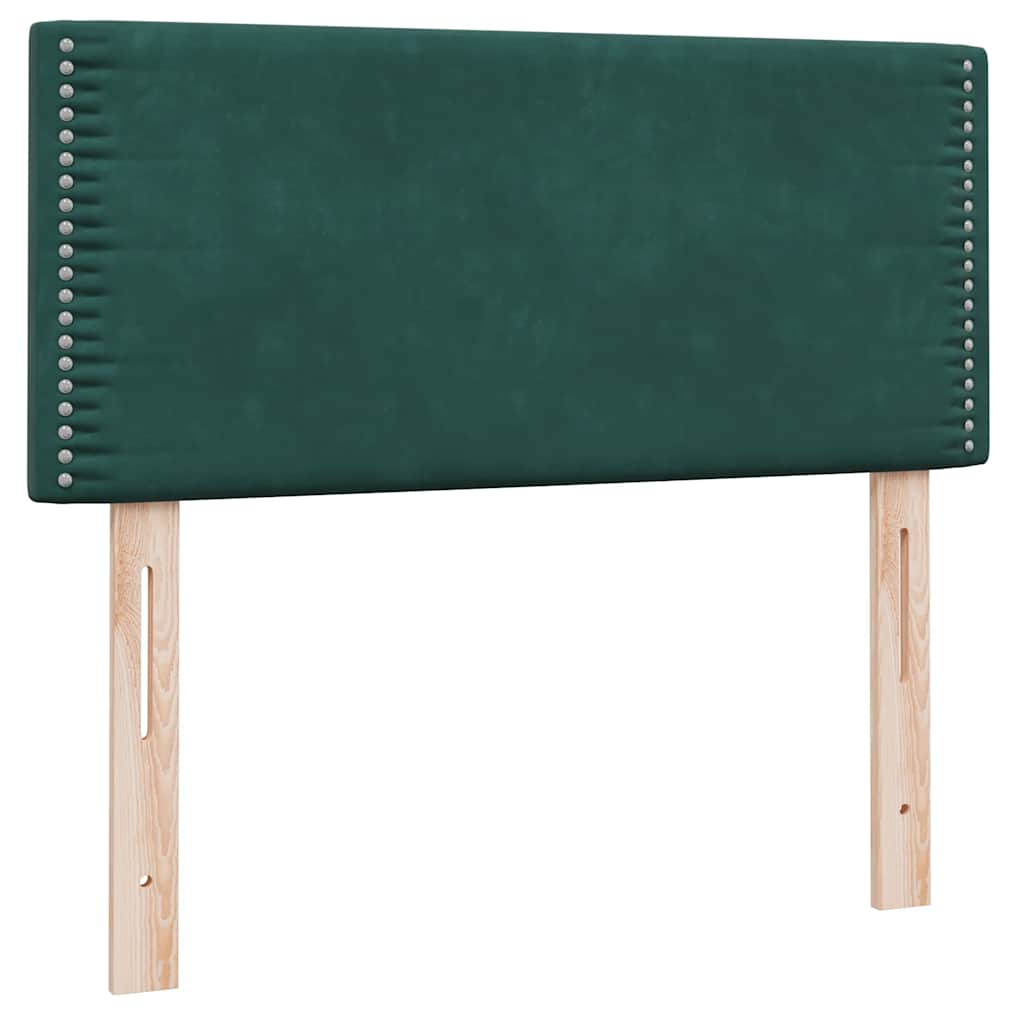 Boxspring met matras fluweel donkergroen 80x210 cm