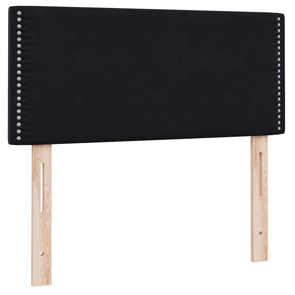 Boxspring met matras fluweel zwart 100x210 cm