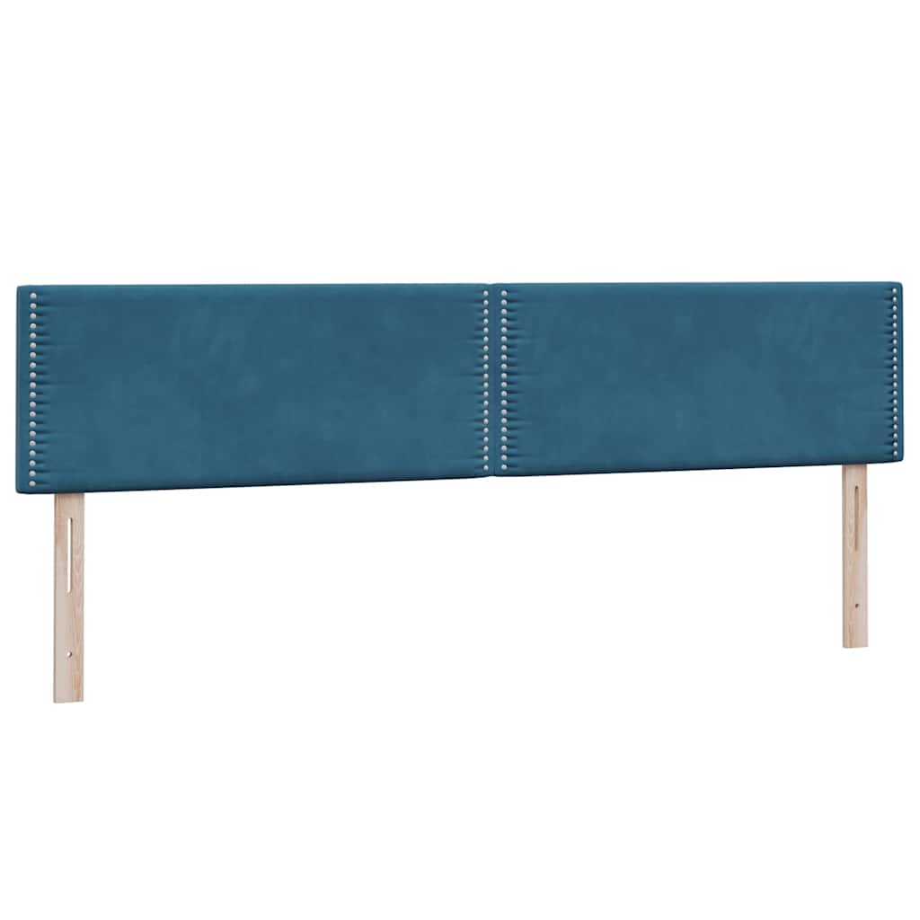 Boxspringbed met matrassen 180x220 cm fluweel donkerblauw