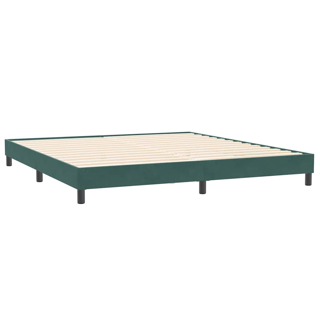 Boxspringbed met matrassen 200x220 cm fluweel donkergroen