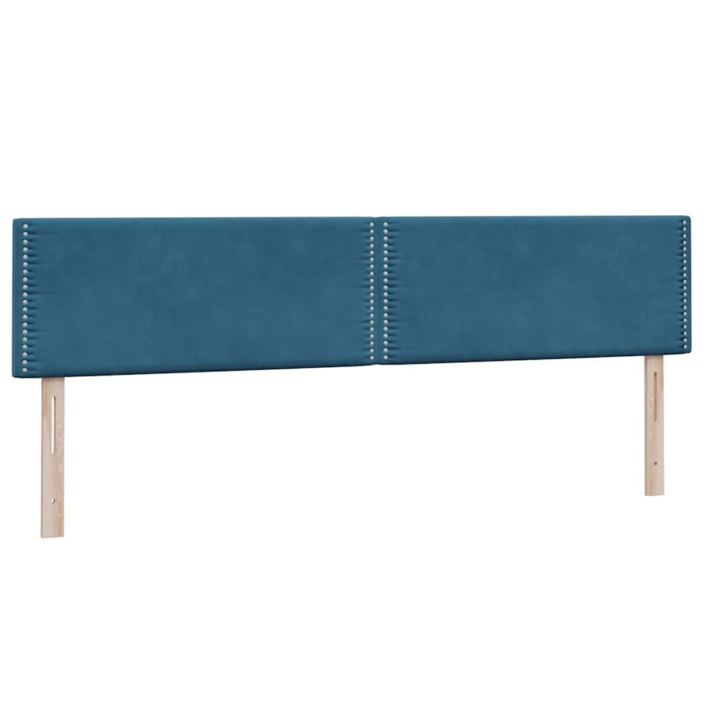 Boxspringbed met matrassen 200x220 cm fluweel donkerblauw