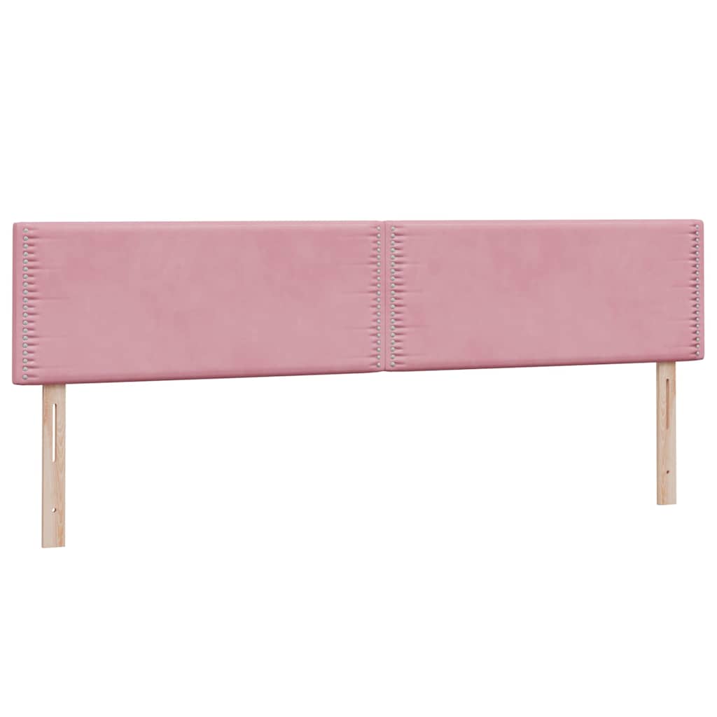 Boxspringbed met matrassen 200x220 cm fluweel roze