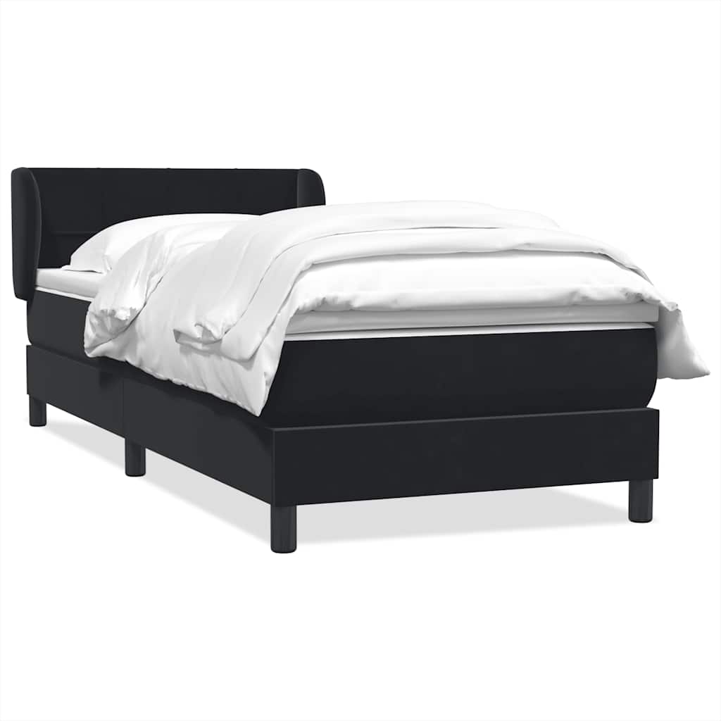 Boxspring met matras fluweel zwart 80x210 cm