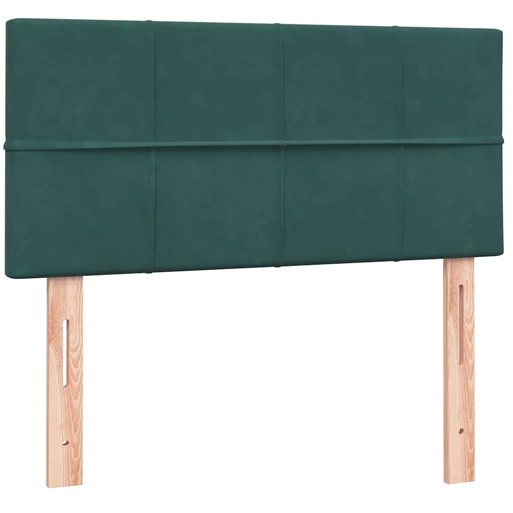 Boxspring met matras fluweel donkergroen 80x210 cm