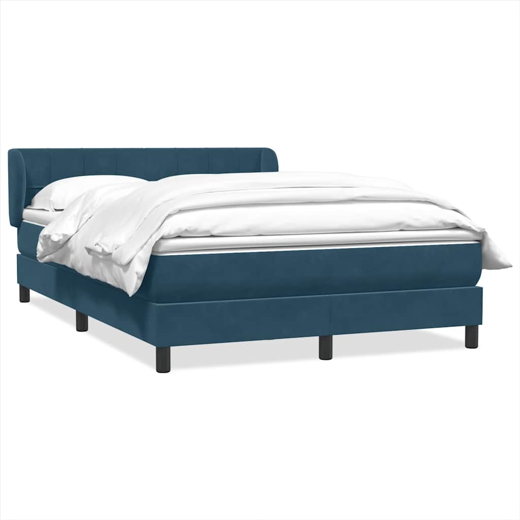 Boxspring met matras fluweel donkerblauw 160x210 cm is nu te koop bij PeponiXL, paradijselijk wonen!