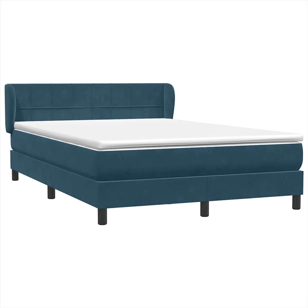 Boxspring met matras fluweel donkerblauw 160x210 cm is nu te koop bij PeponiXL, paradijselijk wonen!