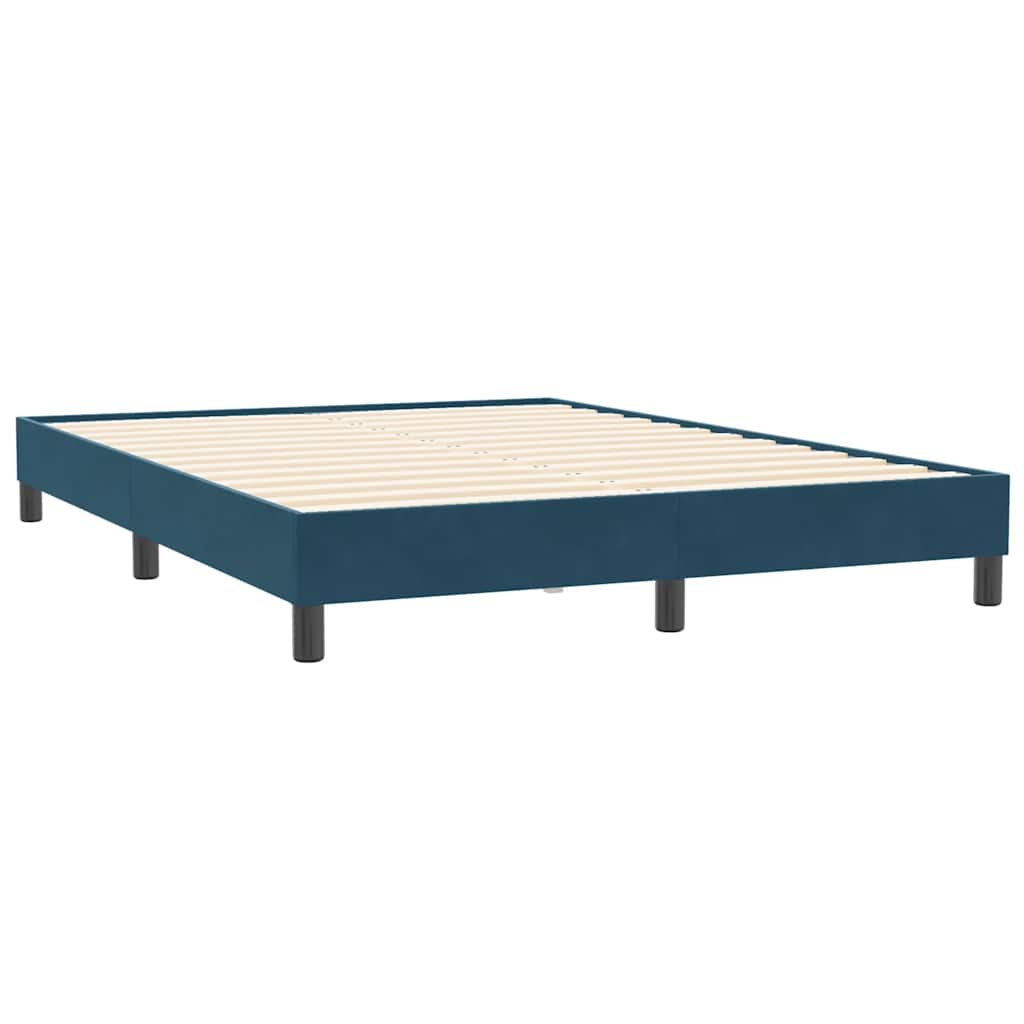 Boxspring met matras fluweel donkerblauw 160x210 cm is nu te koop bij PeponiXL, paradijselijk wonen!