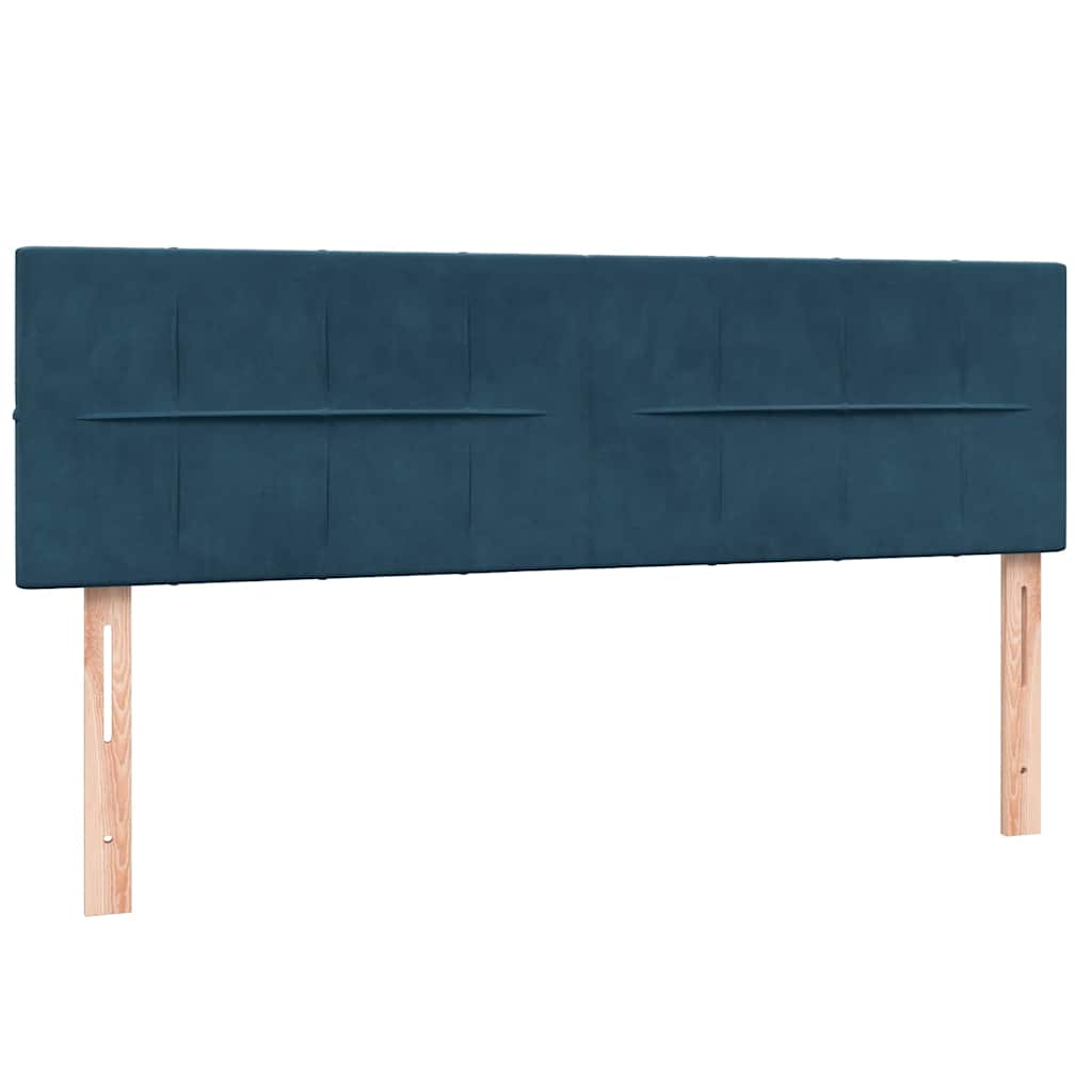 Boxspring met matras fluweel donkerblauw 160x210 cm is nu te koop bij PeponiXL, paradijselijk wonen!