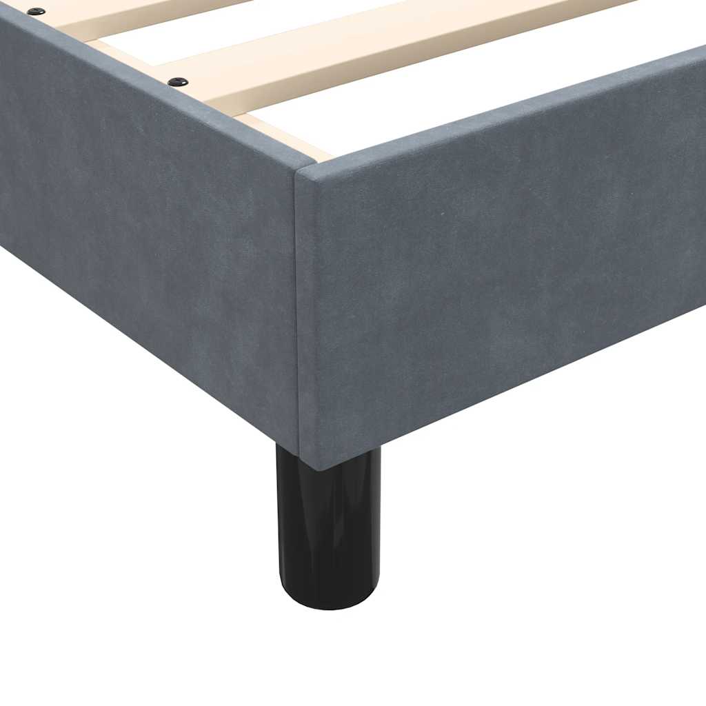 Boxspring met matras fluweel donkergrijs 90x220 cm is nu te koop bij PeponiXL, paradijselijk wonen!