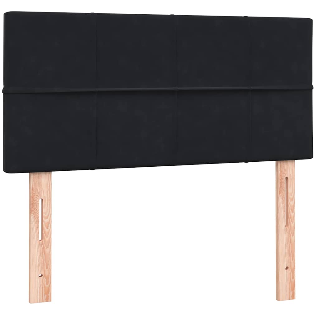 Boxspring met matras fluweel zwart 100x220 cm