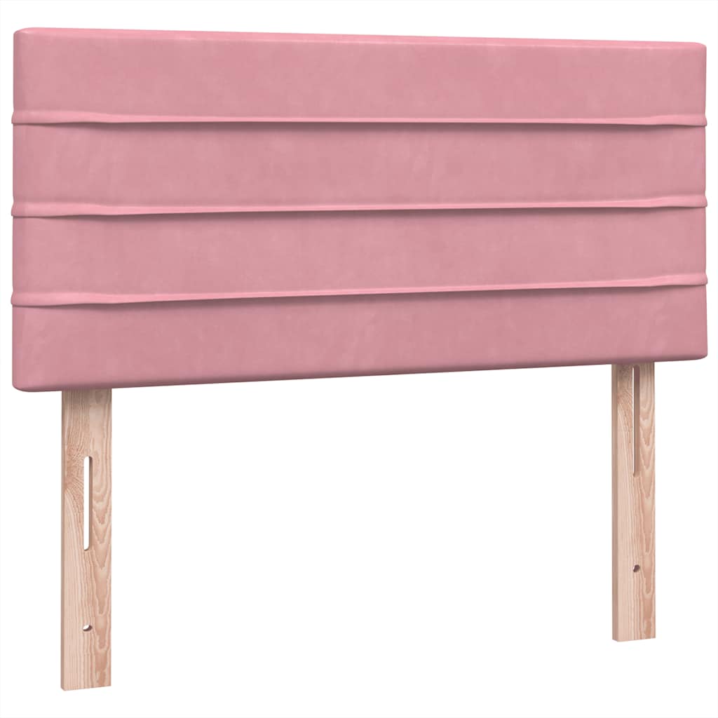 Boxspring met matras fluweel roze 90x220 cm is nu te koop bij PeponiXL, paradijselijk wonen!