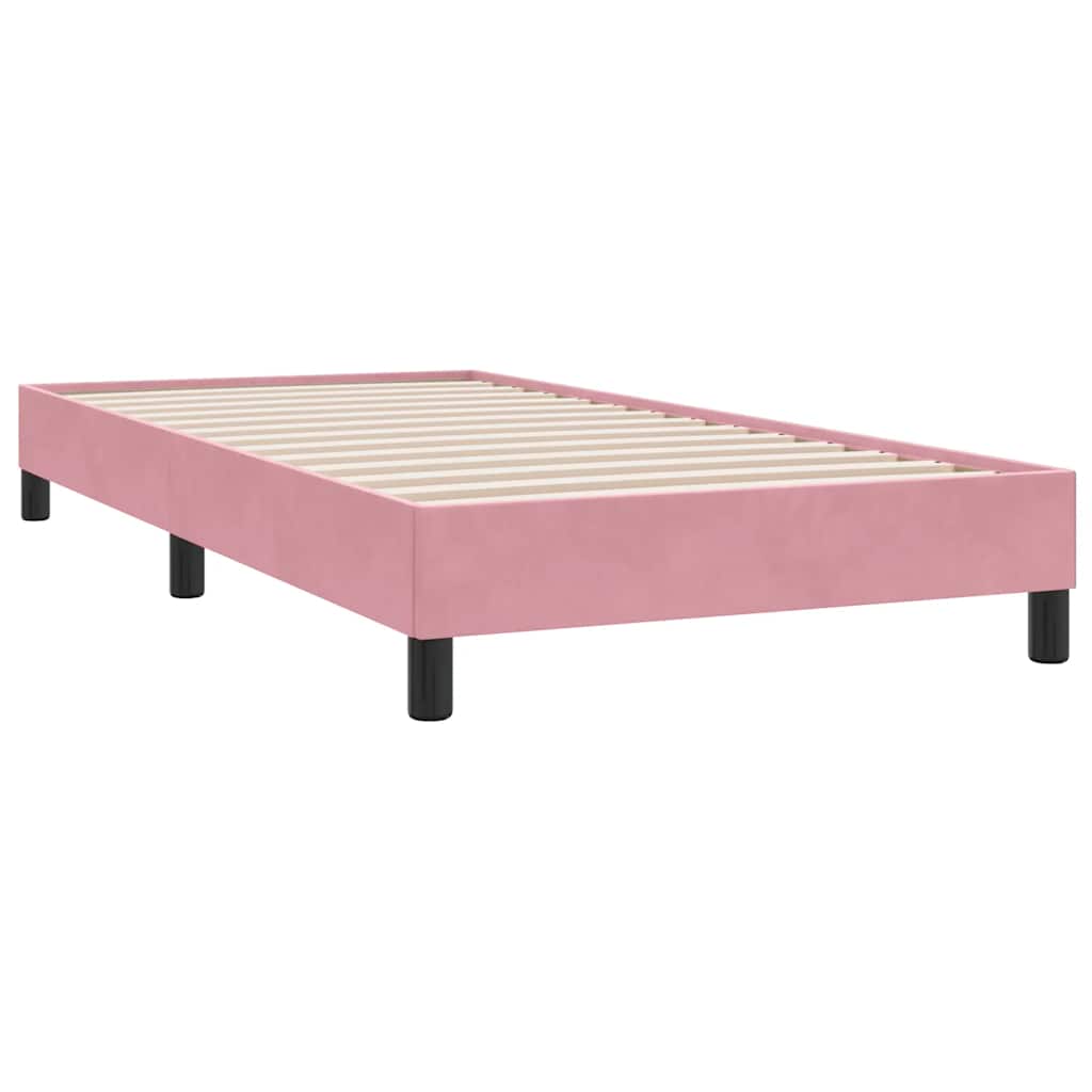 Boxspring met matras fluweel roze 90x210 cm is nu te koop bij PeponiXL, paradijselijk wonen!