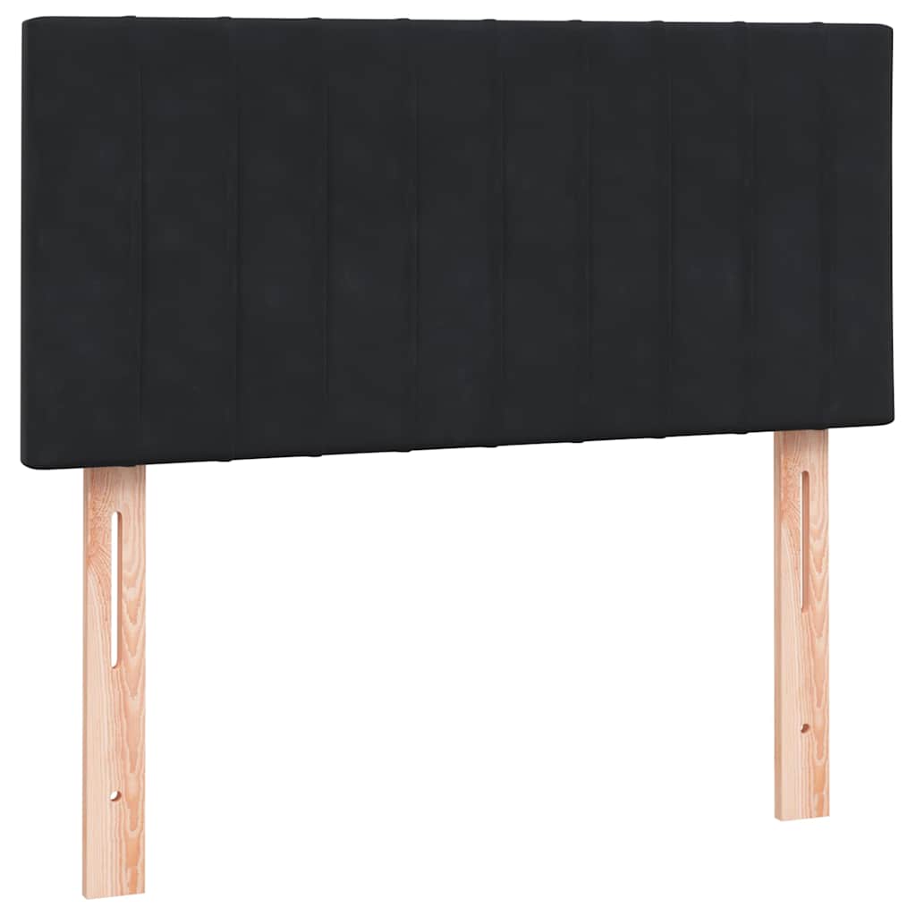Boxspring met matras fluweel zwart 100x210 cm