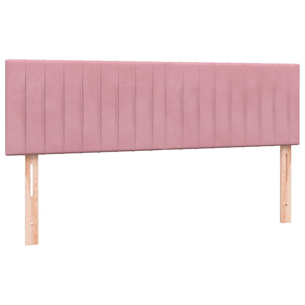 Boxspring met matras fluweel roze 140x210 cm is nu te koop bij PeponiXL, paradijselijk wonen!