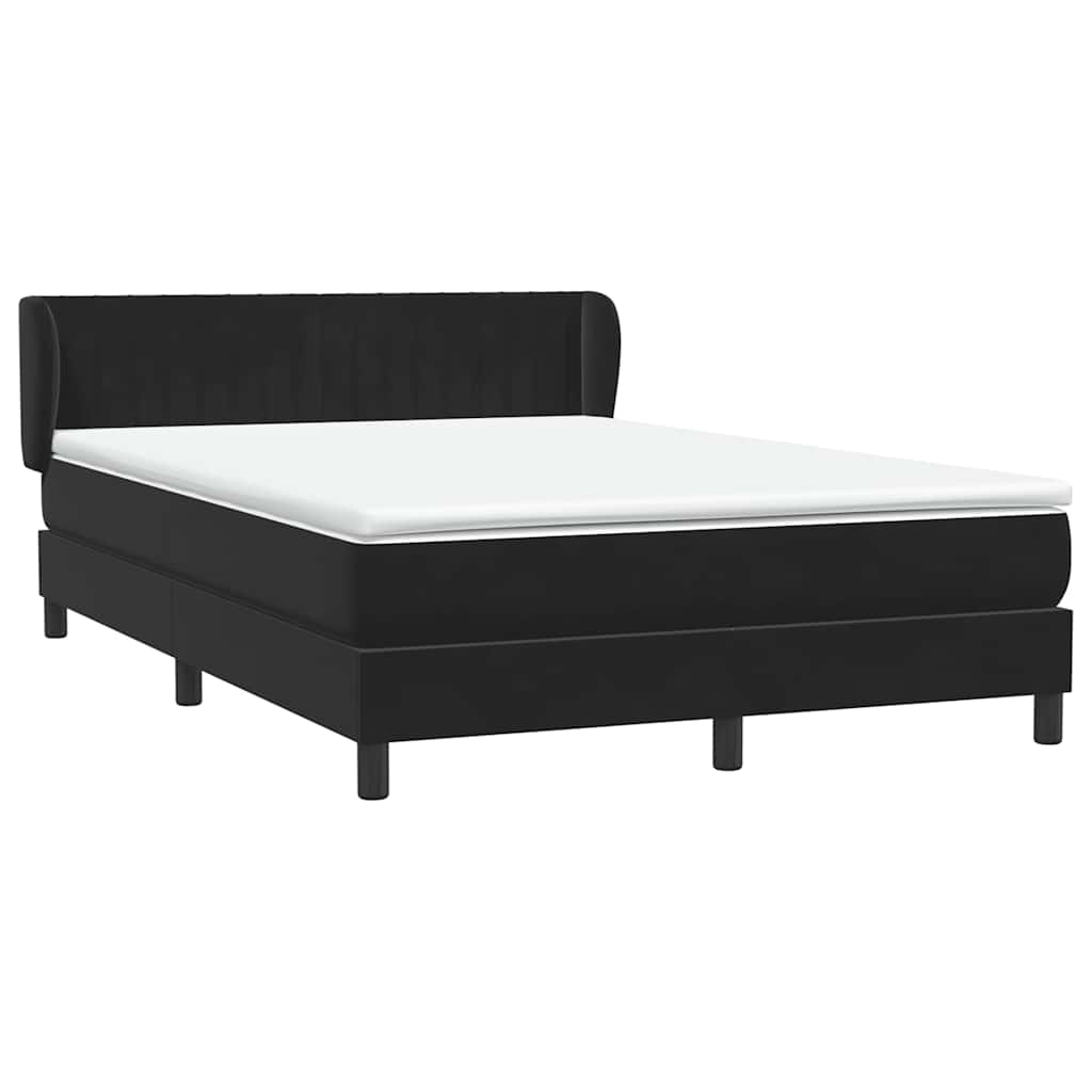 Boxspring met matras fluweel zwart 160x210 cm is nu te koop bij PeponiXL, paradijselijk wonen!